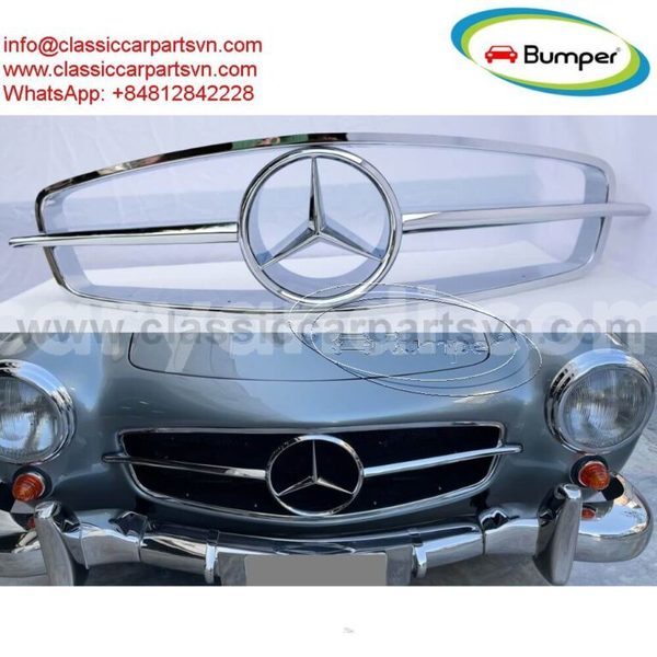 Big with watermark mercedes 190sl roadster front grille 1